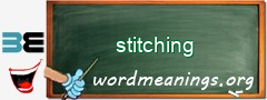 WordMeaning blackboard for stitching
